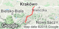 Track GPS WarkCarpatia - etap 4 - Zawoja -> Kraków